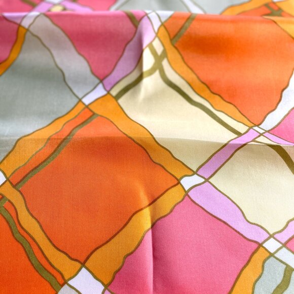 Vintage Elsa Schiaparelli Silk Scarf – Abstract Plaid - Picture 4 of 13